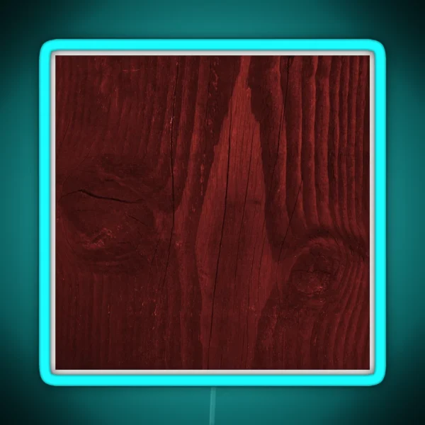 Rustic Wood Texture RGB Neon Sign