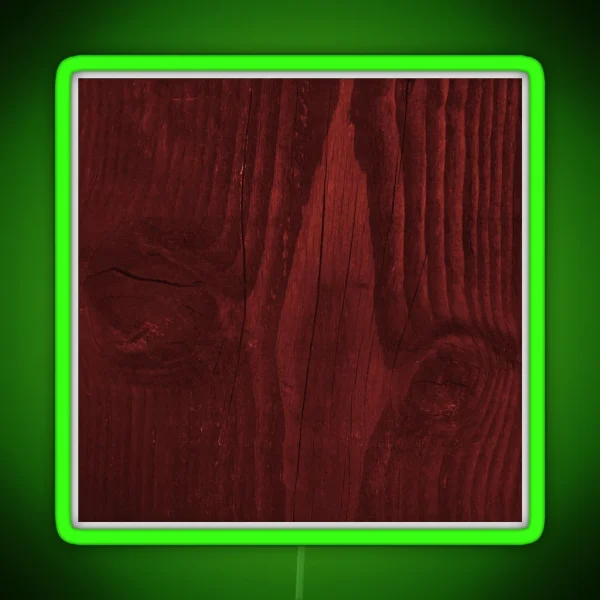 Rustic Wood Texture RGB Neon Sign