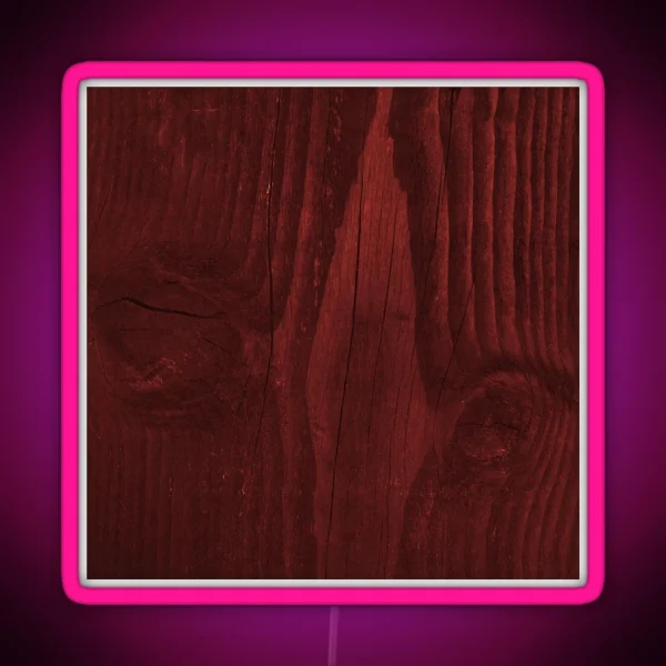 Rustic Wood Texture RGB Neon Sign
