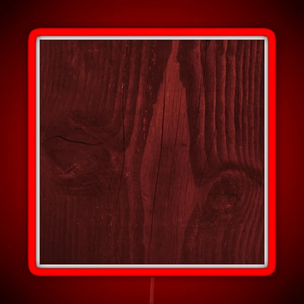 Rustic Wood Texture RGB Neon Sign