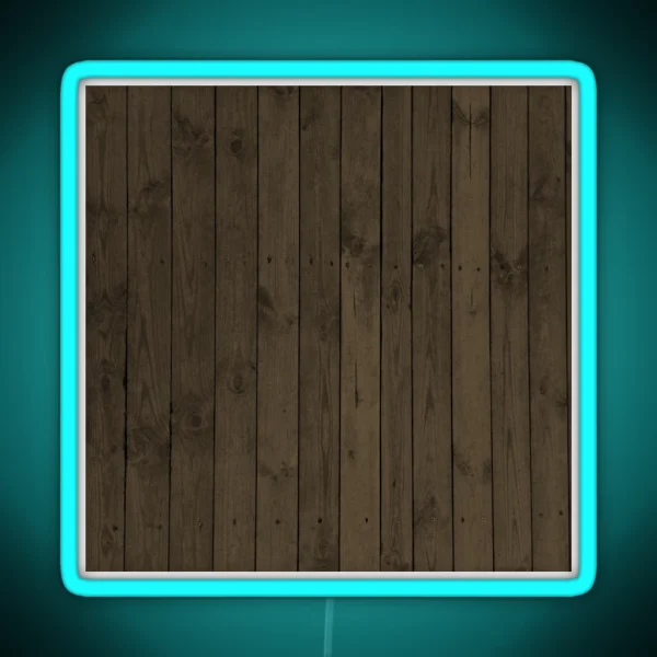 Rustic Wood Texture RGB Neon Sign