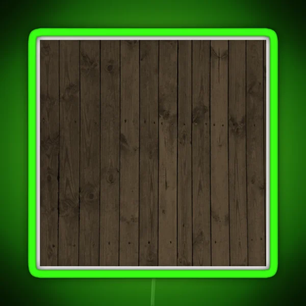 Rustic Wood Texture RGB Neon Sign
