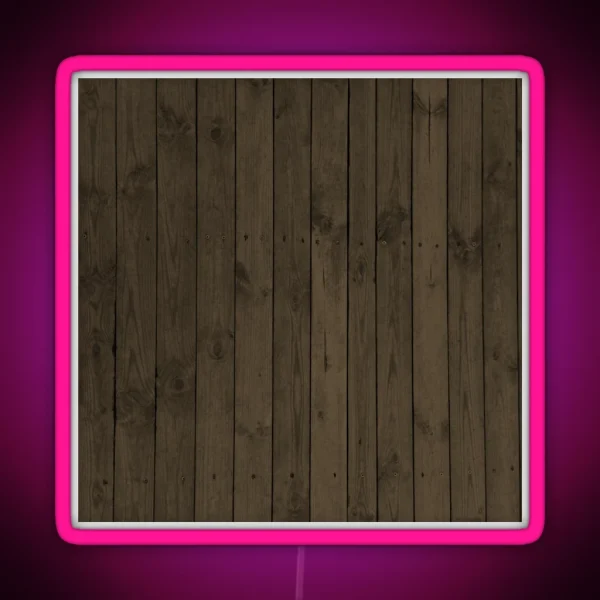 Rustic Wood Texture RGB Neon Sign