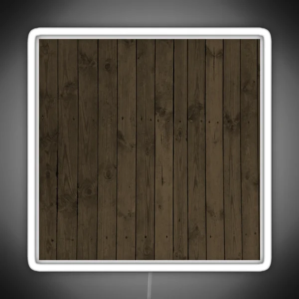 Rustic Wood Texture RGB Neon Sign