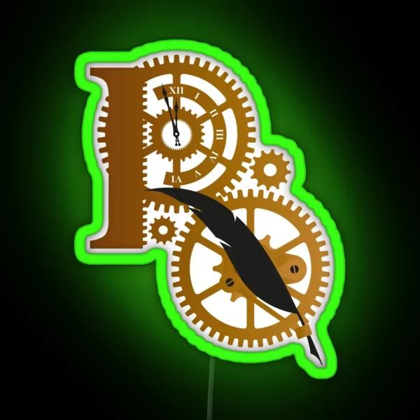 Rusty Quill Logo Dark RGB Neon Sign