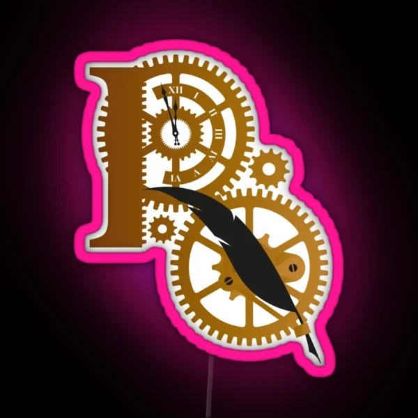 Rusty Quill Logo Dark RGB Neon Sign