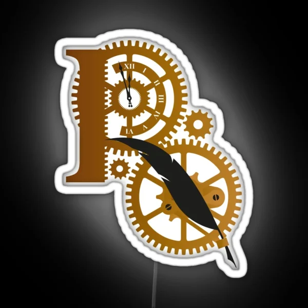 Rusty Quill Logo Dark RGB Neon Sign