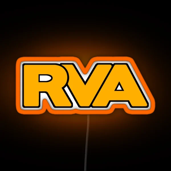 RVA Logo In Gold Richmond Virginia RGB Neon Sign