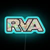 rva map logo neon sign rgb blue