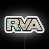 rva map logo neon sign white