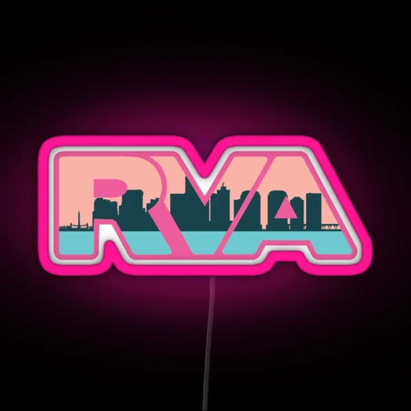 RVA Richmond VA Logo RGB Neon Sign