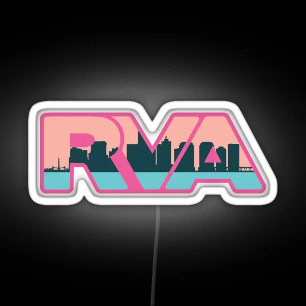 RVA Richmond VA Logo RGB Neon Sign