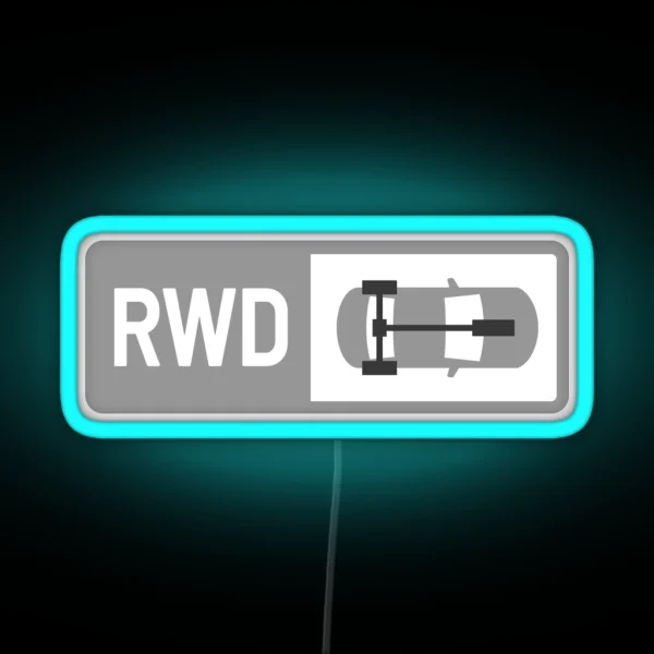 RWD Forza Drive Train RGB Neon Sign