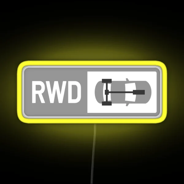 RWD Forza Drive Train RGB Neon Sign