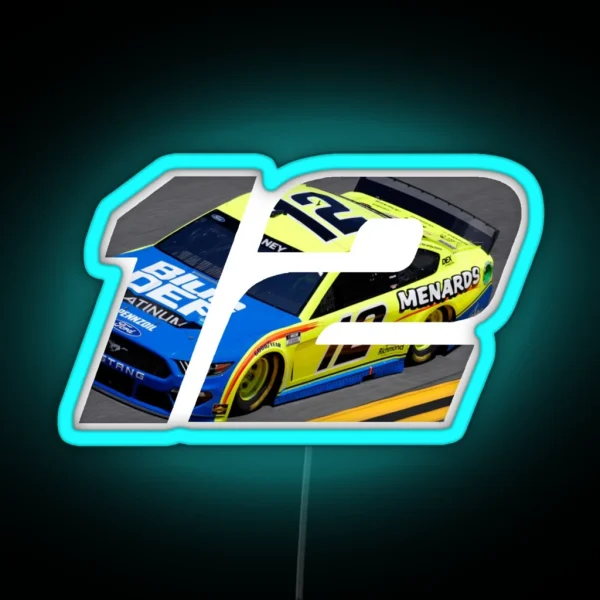 Ryan Blaney Car 12 RGB Neon Sign