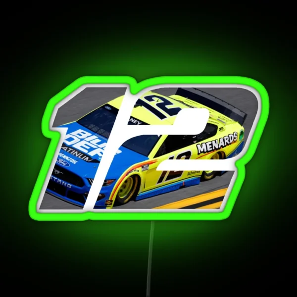 Ryan Blaney Car 12 RGB Neon Sign