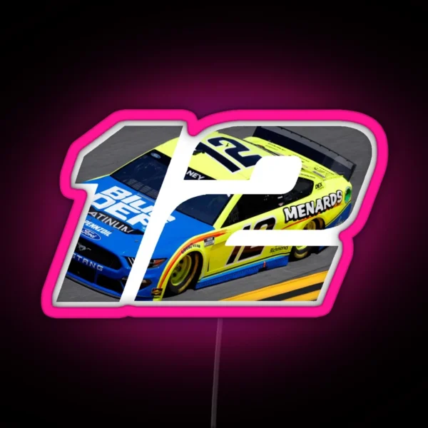 Ryan Blaney Car 12 RGB Neon Sign