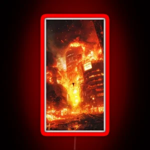 Ryomen Sukuna Shibuya Fire City RGB Neon Sign