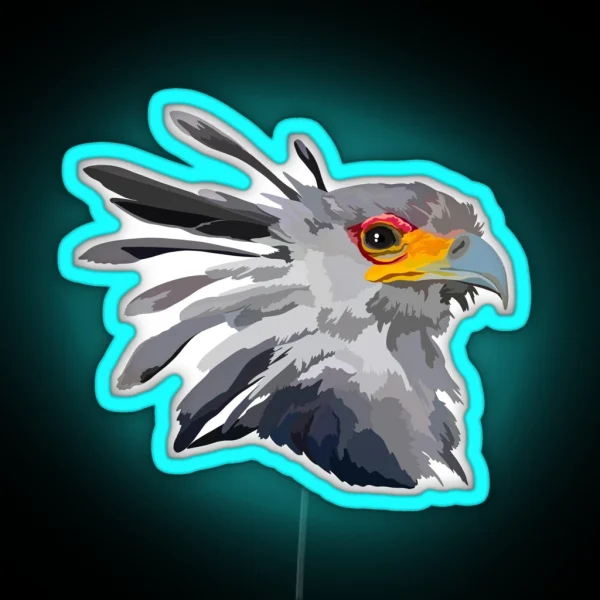 S Is For Secretary Bird RGB Neon Sign