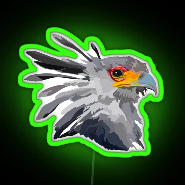 S Is For Secretary Bird RGB Neon Sign