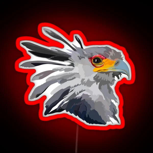 S Is For Secretary Bird RGB Neon Sign