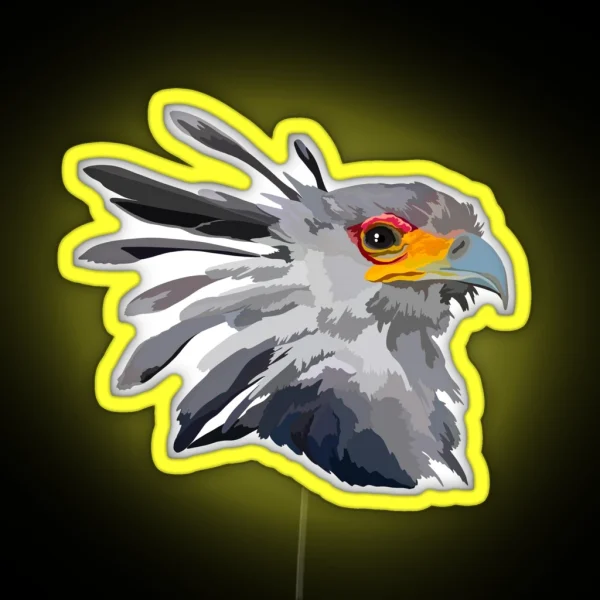 S Is For Secretary Bird RGB Neon Sign
