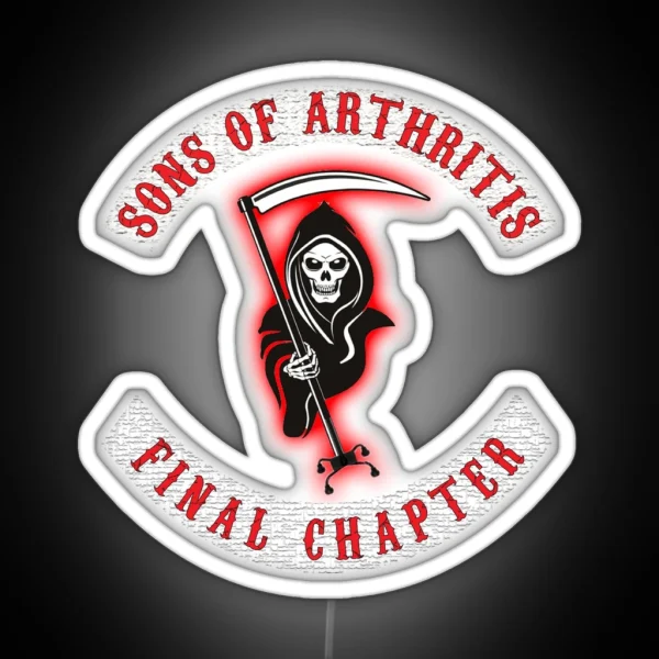 S O A Final Chapter Funny Seniors Biker Theme RGB Neon Sign