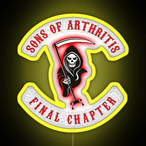 S O A Final Chapter Funny Seniors Biker Theme RGB Neon Sign