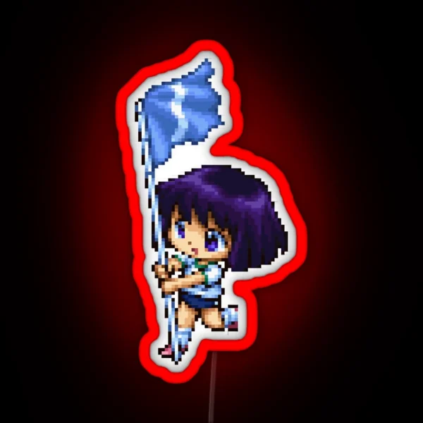 S Saturn Pixelart RGB Neon Sign
