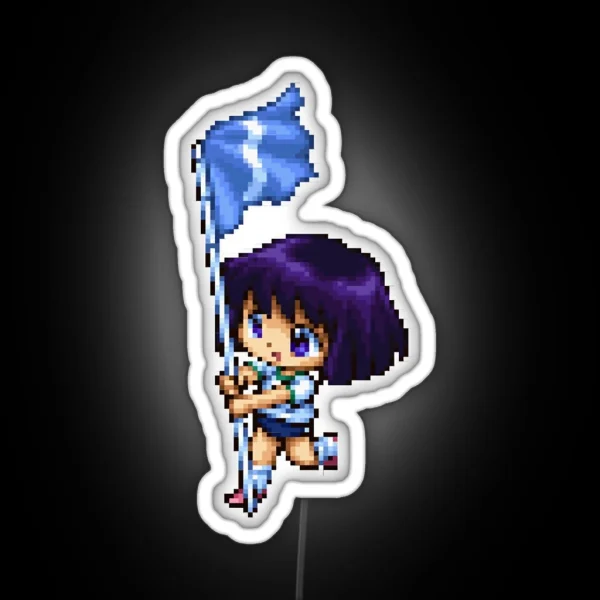 S Saturn Pixelart RGB Neon Sign