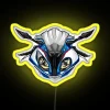 Neon sign featuring dragon design from S1000RR series, RGB technology, yellow neon.