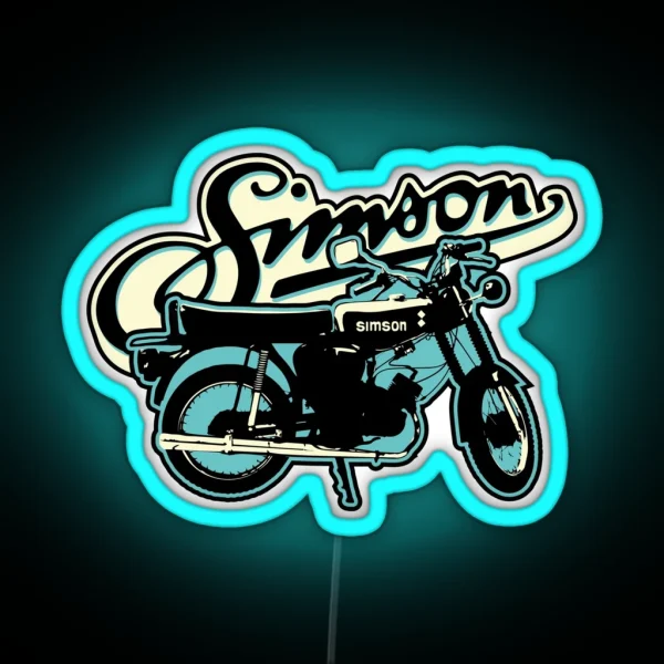 S51 Moped Drivers And GDR Fans RGB Neon Sign