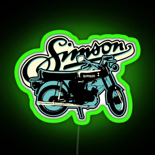 S51 Moped Drivers And GDR Fans RGB Neon Sign