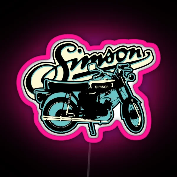 S51 Moped Drivers And GDR Fans RGB Neon Sign