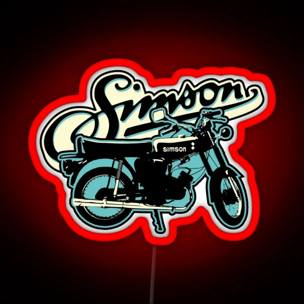 S51 Moped Drivers And GDR Fans RGB Neon Sign