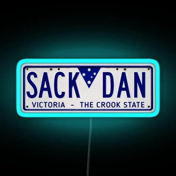 Sack Dan Numberplate RGB Neon Sign