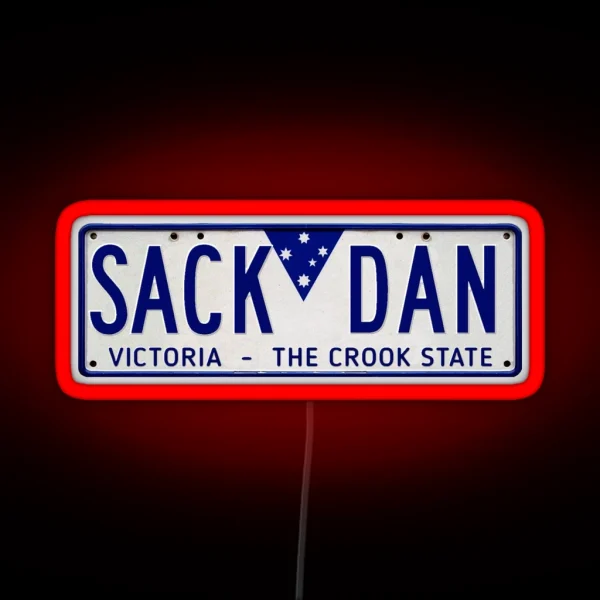 Sack Dan Numberplate RGB Neon Sign
