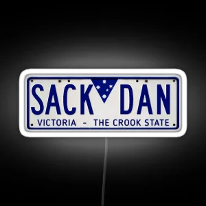 Sack Dan Numberplate RGB Neon Sign