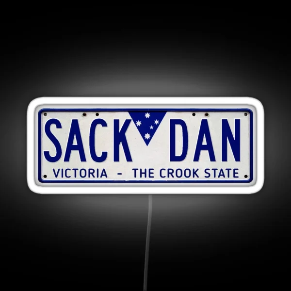 Sack Dan Numberplate RGB Neon Sign