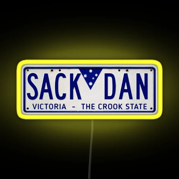 Sack Dan Numberplate RGB Neon Sign