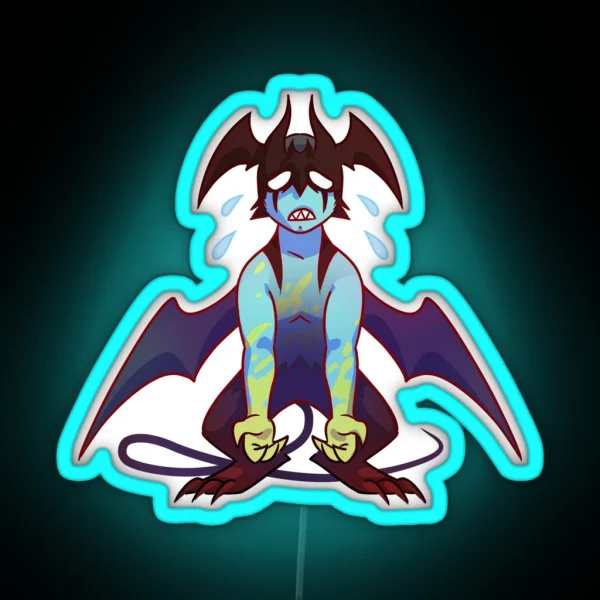 Sad Boy Demon RGB Neon Sign