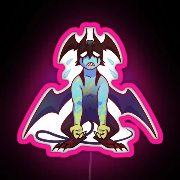 Sad Boy Demon RGB Neon Sign
