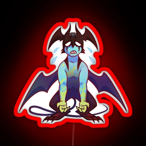 Sad Boy Demon RGB Neon Sign