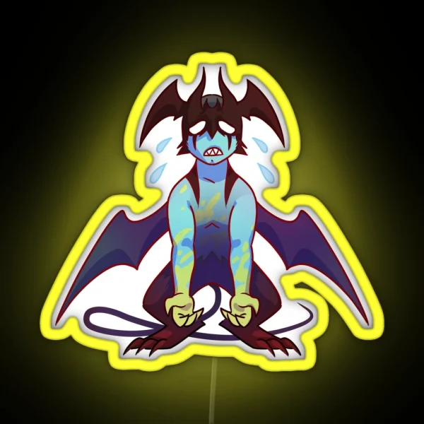 Sad Boy Demon RGB Neon Sign