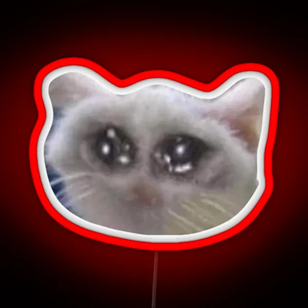Sad Cat 2 RGB Neon Sign