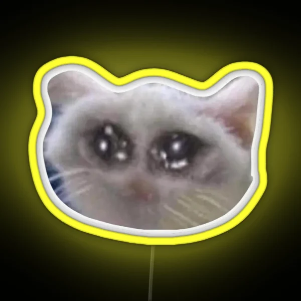 Sad Cat 2 RGB Neon Sign