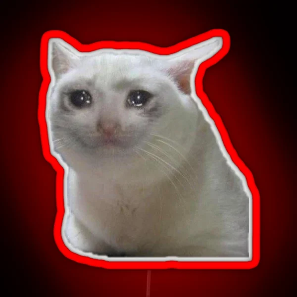 Sad Cat Meme RGB Neon Sign