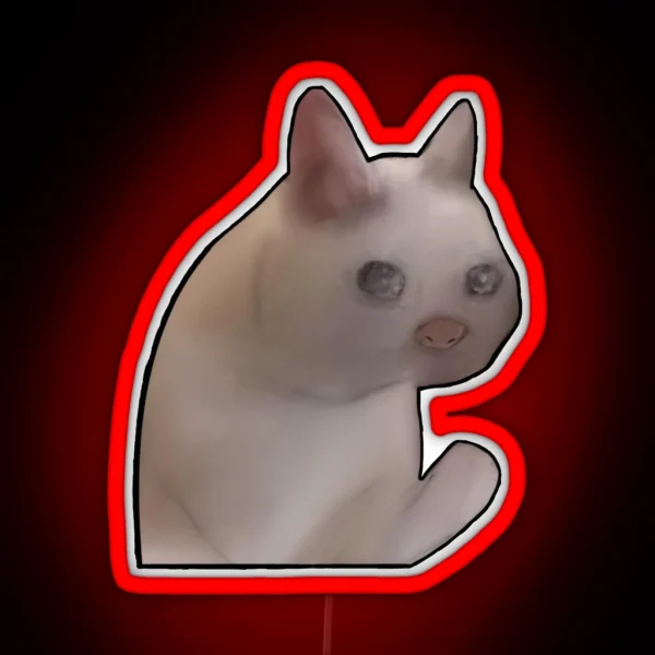 Sad Cat Meme RGB Neon Sign