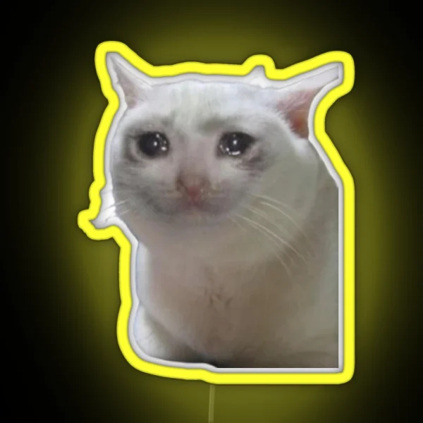 Sad Cat RGB Neon Sign