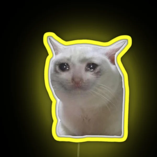 Sad Cat RGB Neon Sign